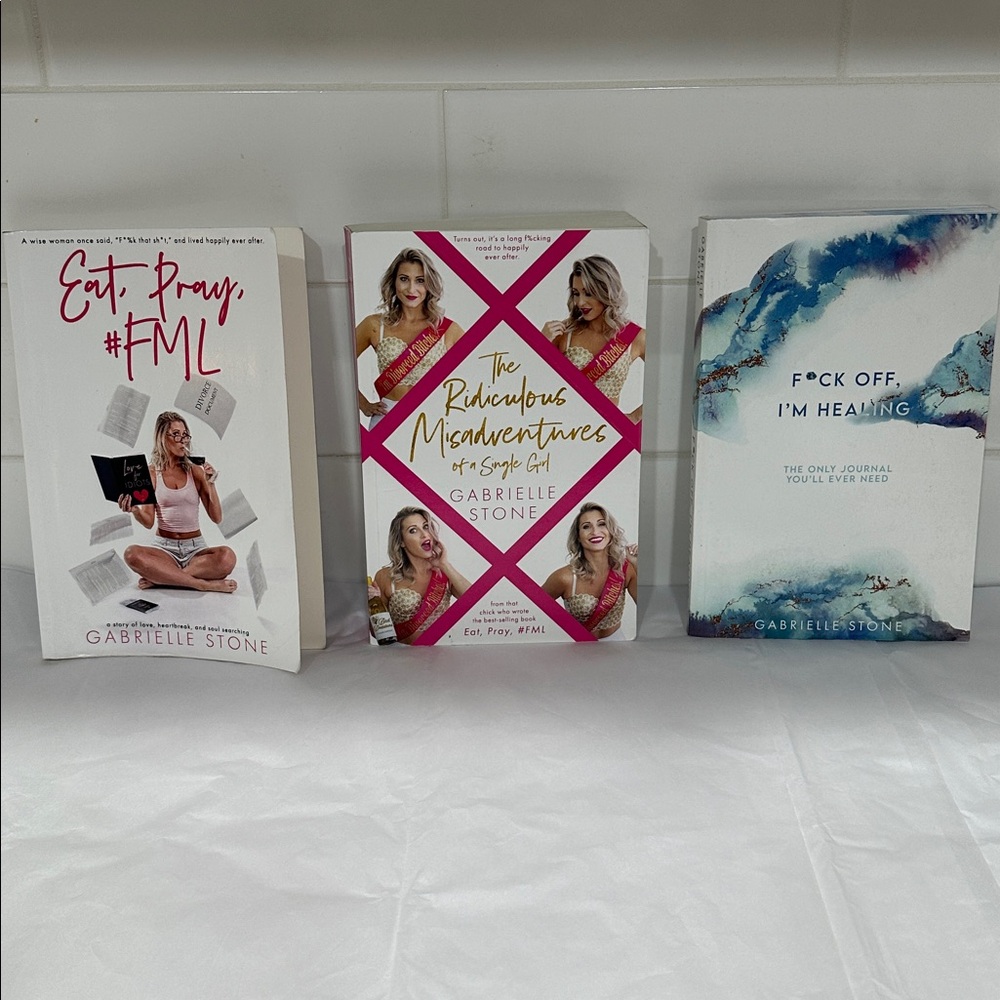Selling all (3) books (the trio) of Gabriel Stone, Eat, Pray, Love.